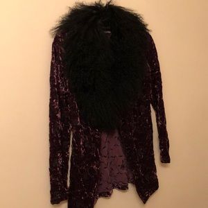 Beautiful 90s Purple Crushed velvet Coat